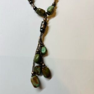 Elegant Turquoise Green Beaded Necklace